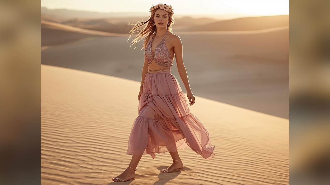 Blush Pink Desert Looks So Ethereally Beautiful They'll Make You Want to Dance Through Sand Dunes Forever