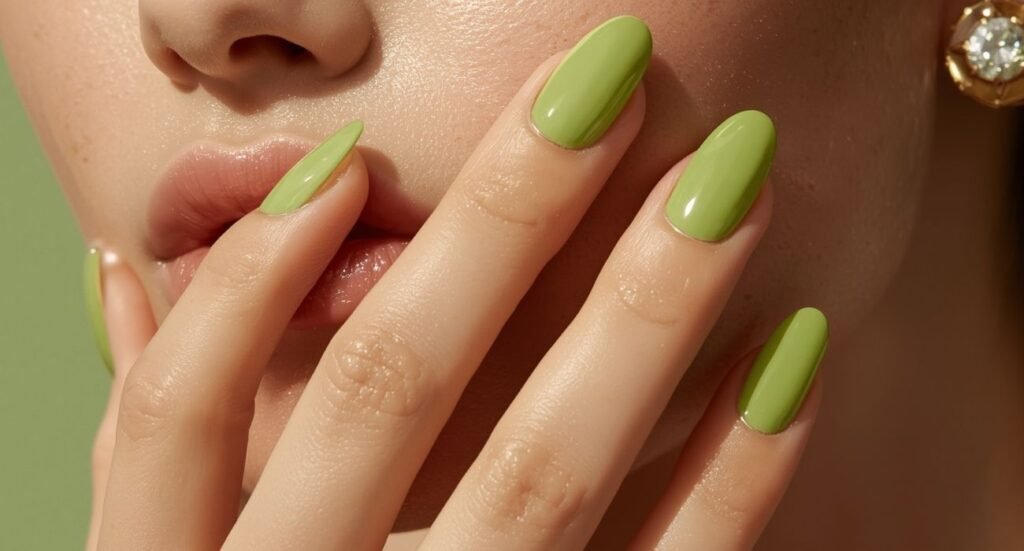 Vibrant August nails featuring bright yellow polish and hand-painted lemon nail art for a fresh summer look.